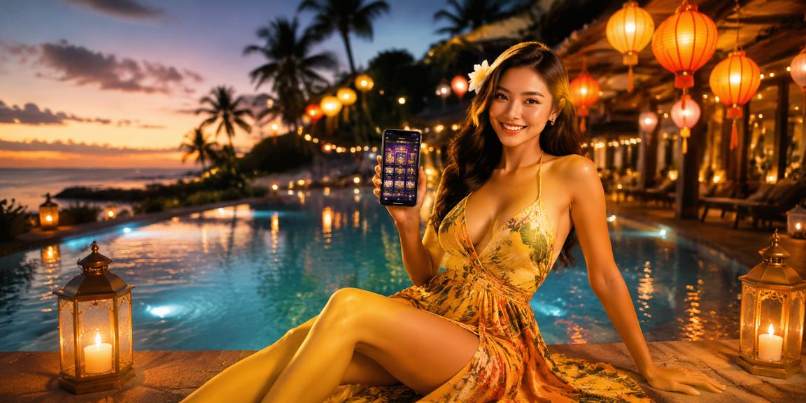Người dùng mở ứng dụng casino 88king tại Hội An dưới ánh đèn lồng lung linh buổi tối