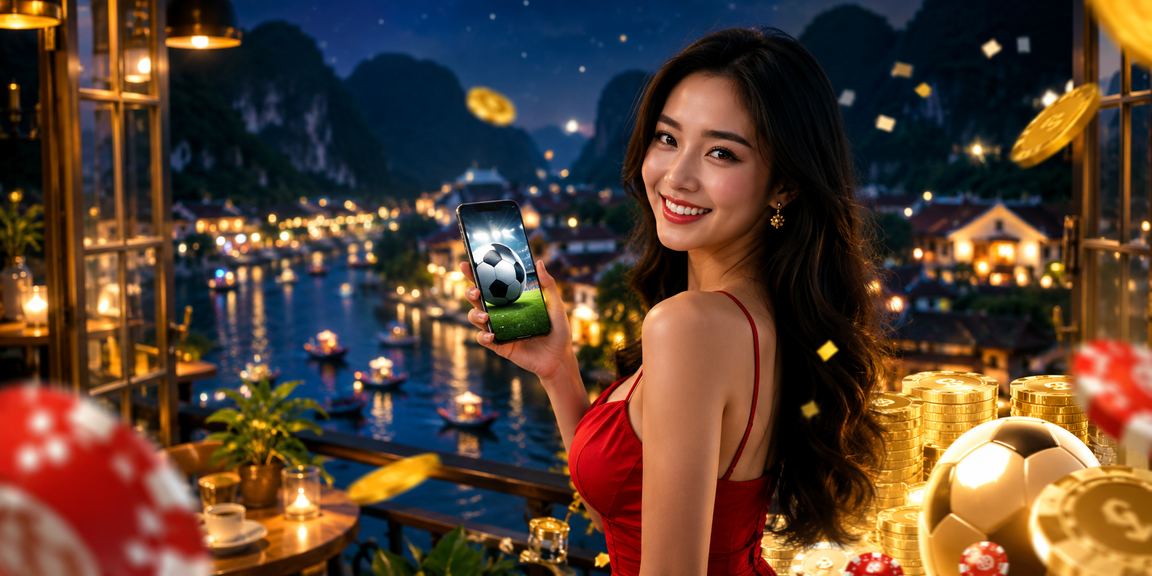 Người dùng Việt Nam đặt cược thể thao trên điện thoại tại quán cà phê Ninh Bình